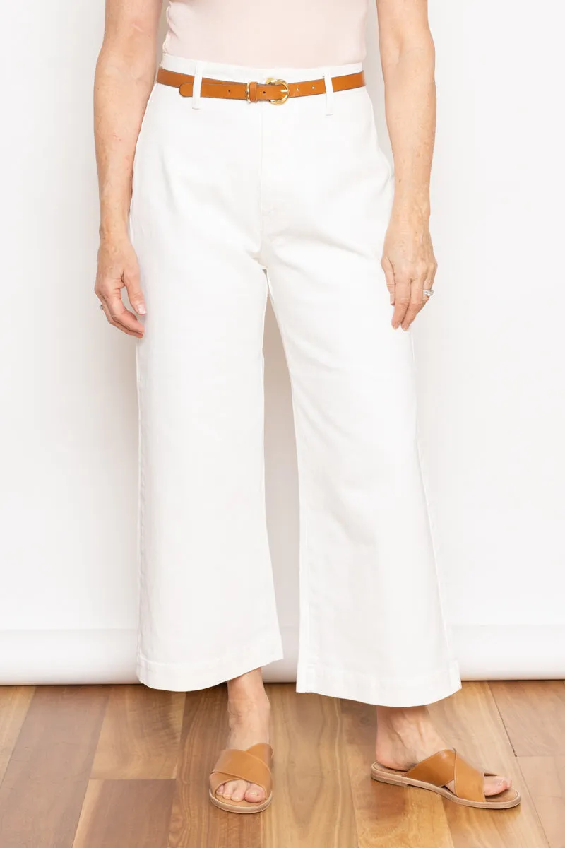 Cronulla Crop Leg Jean Natural White