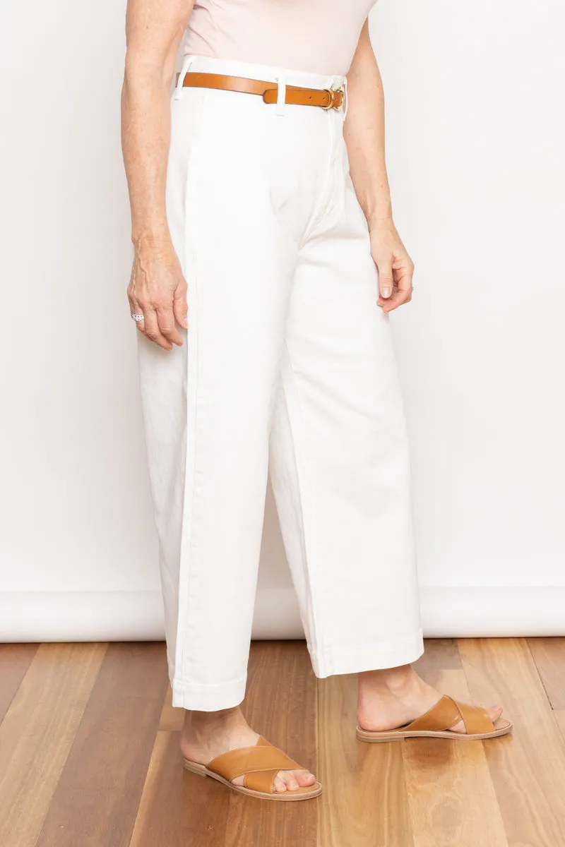 Cronulla Crop Leg Jean Natural White