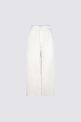 Cronulla Crop Leg Jean Natural White