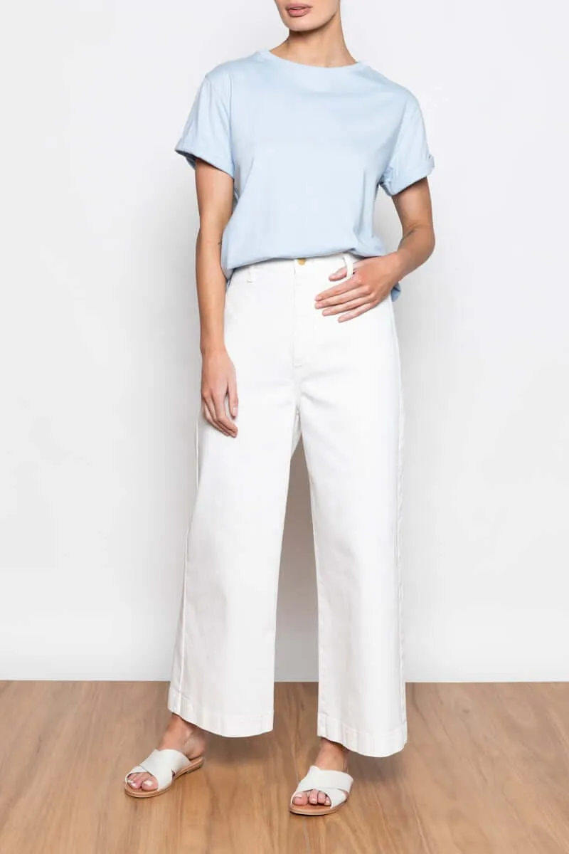 Cronulla Crop Leg Jean Natural White