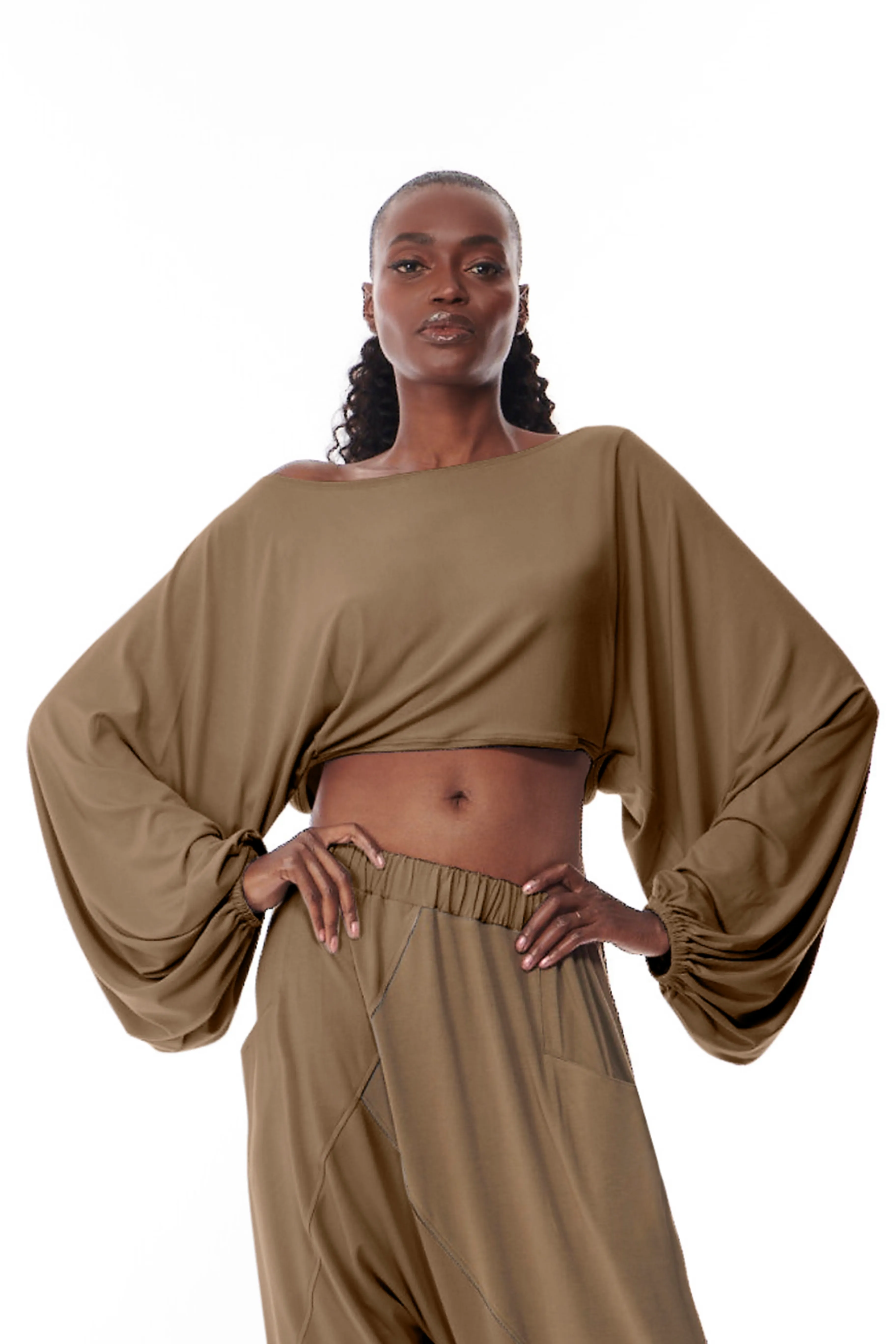 Cyclades Bamboo Cropped Sleeves