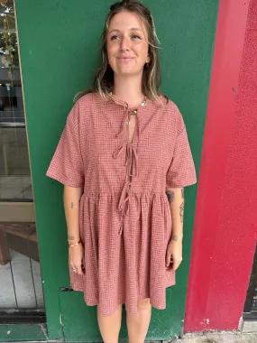 Darcey tie dress - Picnic hemp