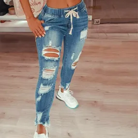 Denim Pants Wholesale Jeans Hole Design Casual Style