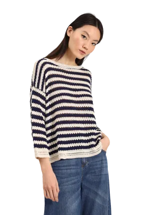 Dixie blue striped pullover