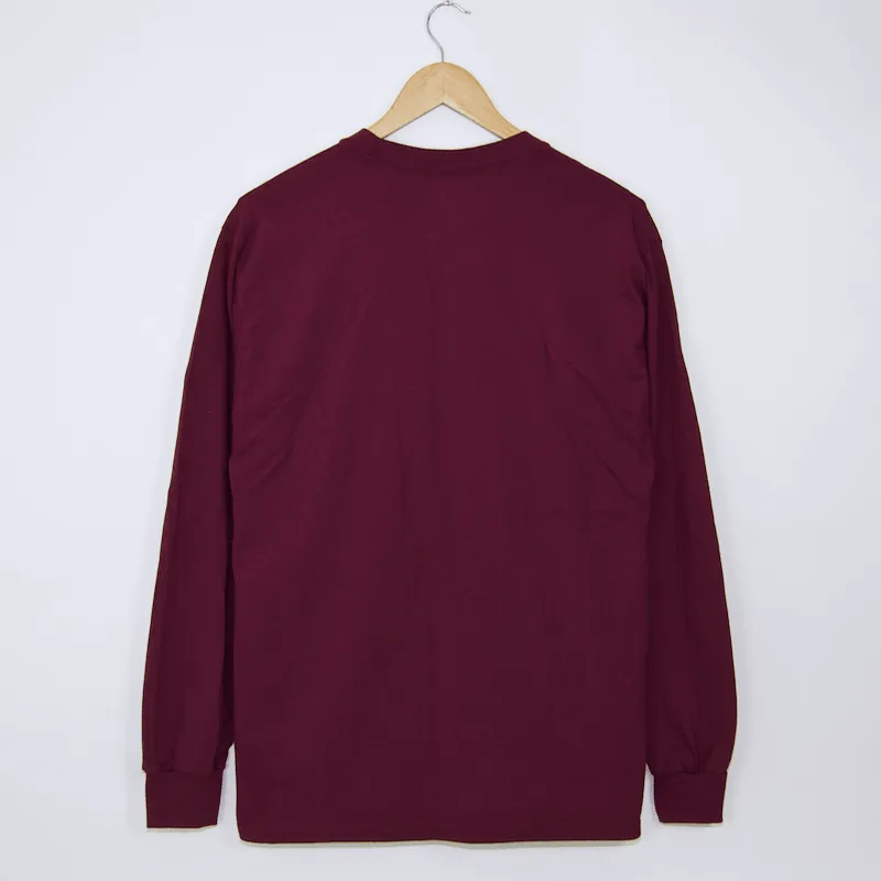 Don't Mess With Yorkshire - Classic Longsleeve T-Shirt - Maroon / White