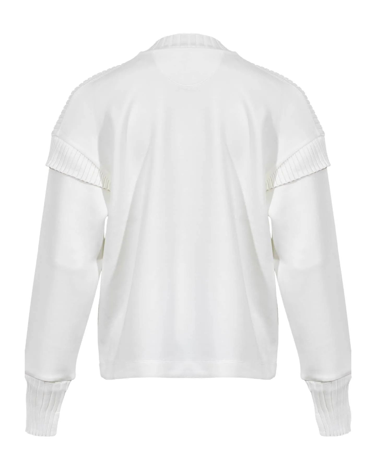 Dropped Shoulder Ribbed Detail Sweatshirt