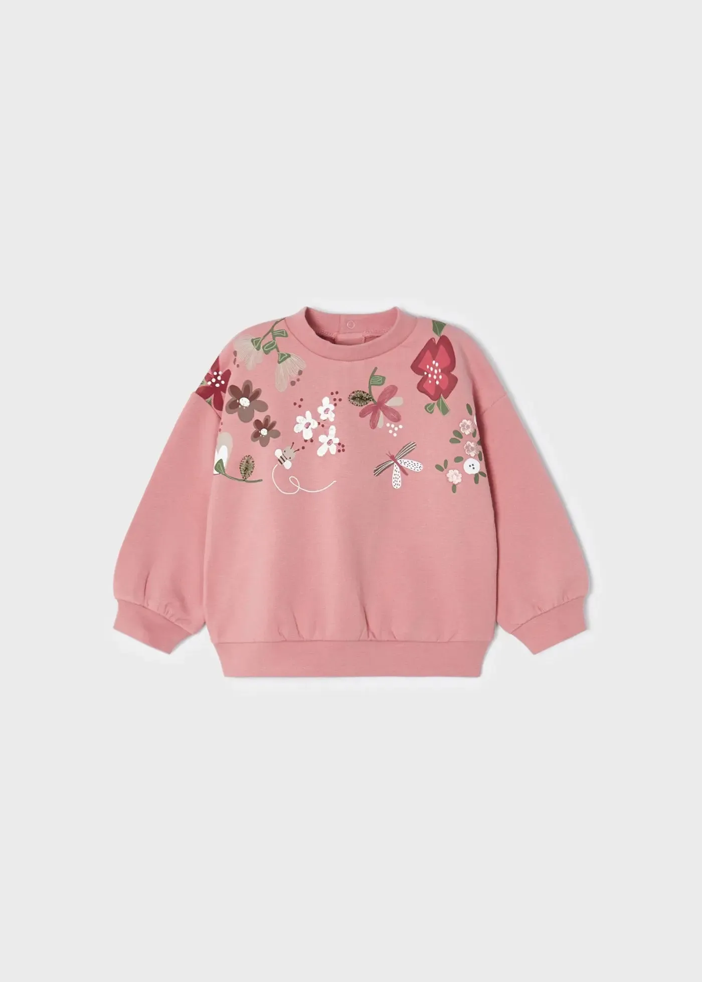 Embroidered Flowered Sweatshirt Baby Girl - Rubor | Mayoral