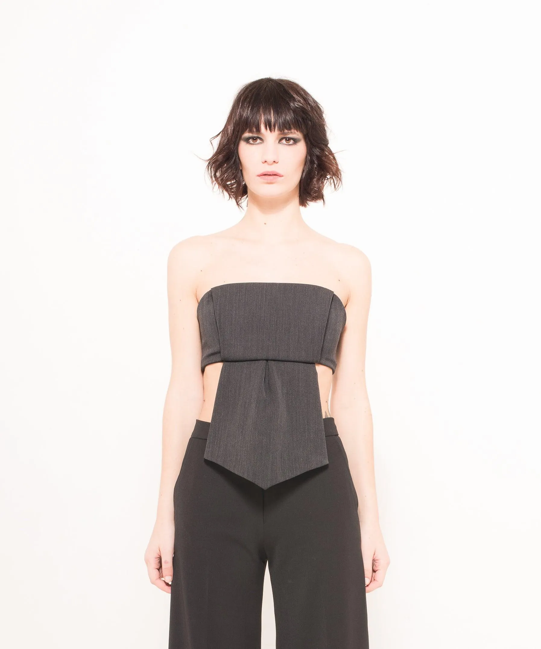 EON Paris Oversized Tie Bra Crop Top