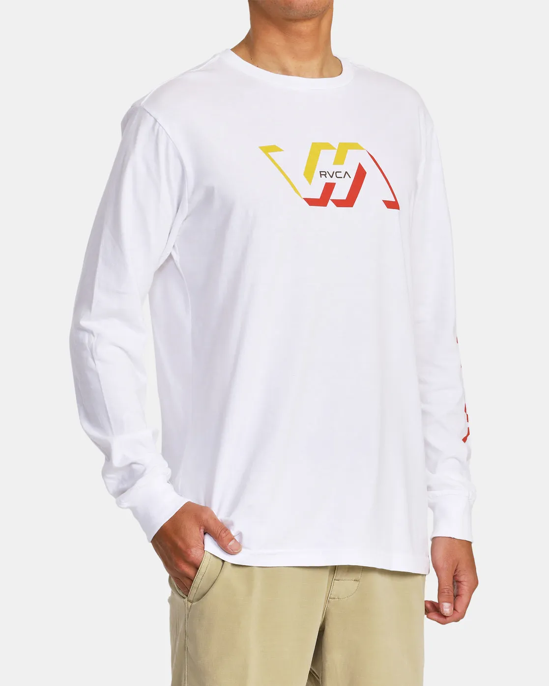 Facets Long Sleeve Tee - White