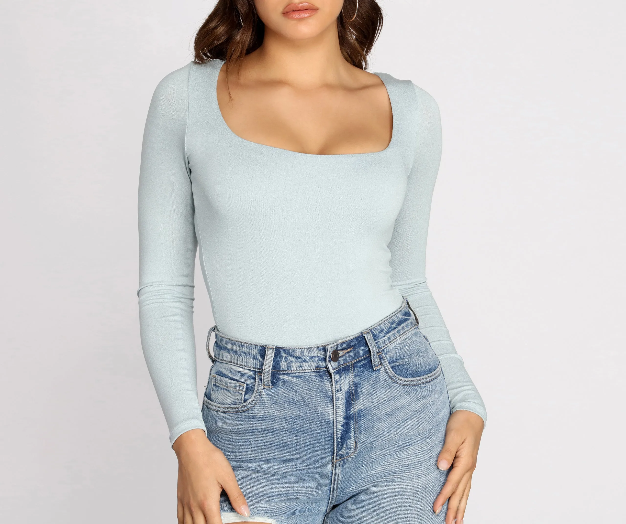 Feelin' Knit Long Sleeve Bodysuit