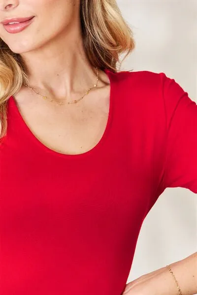 Fierce Passion Short Sleeve Red Bodysuit