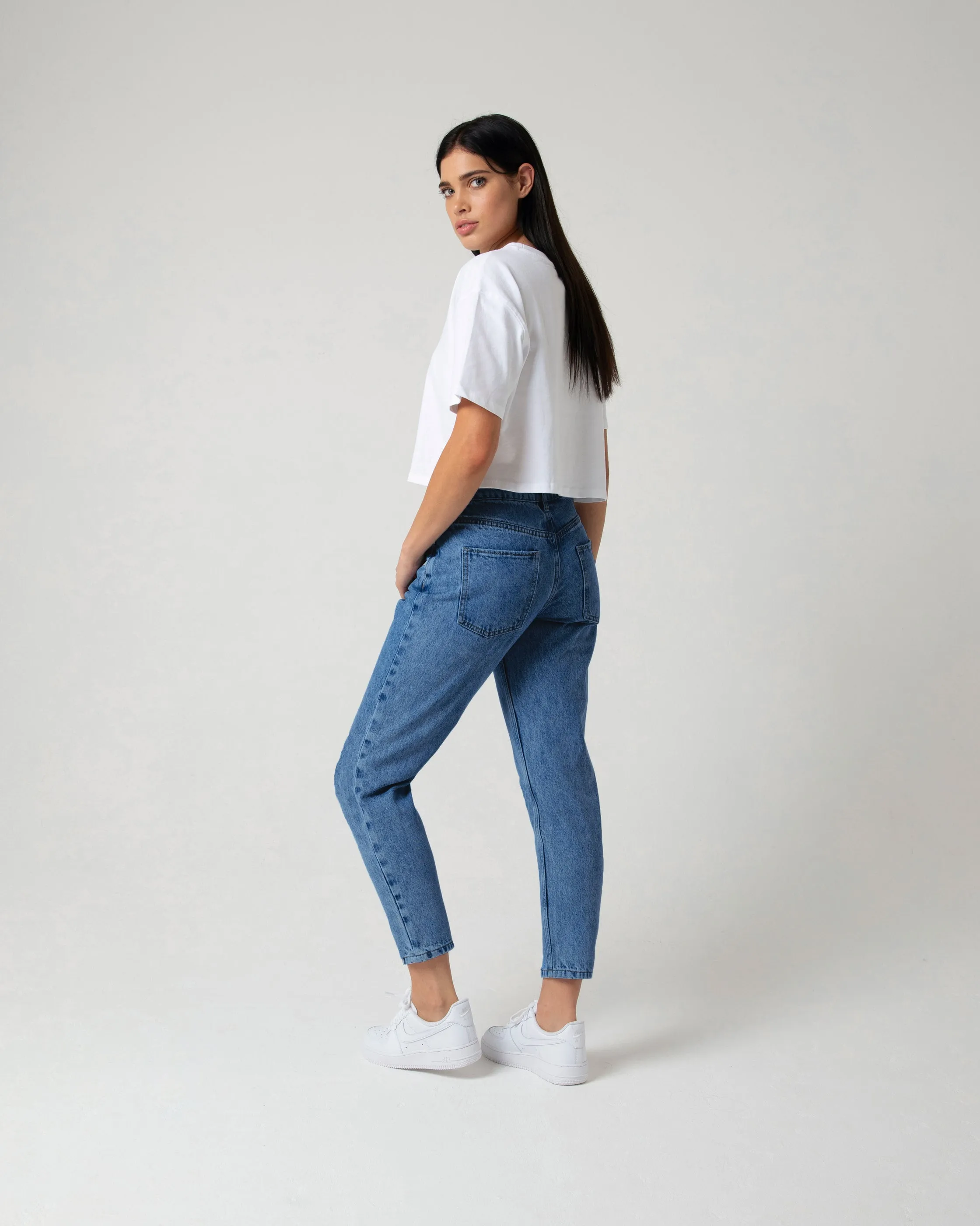 Florrie Mom Jean Denim Blue