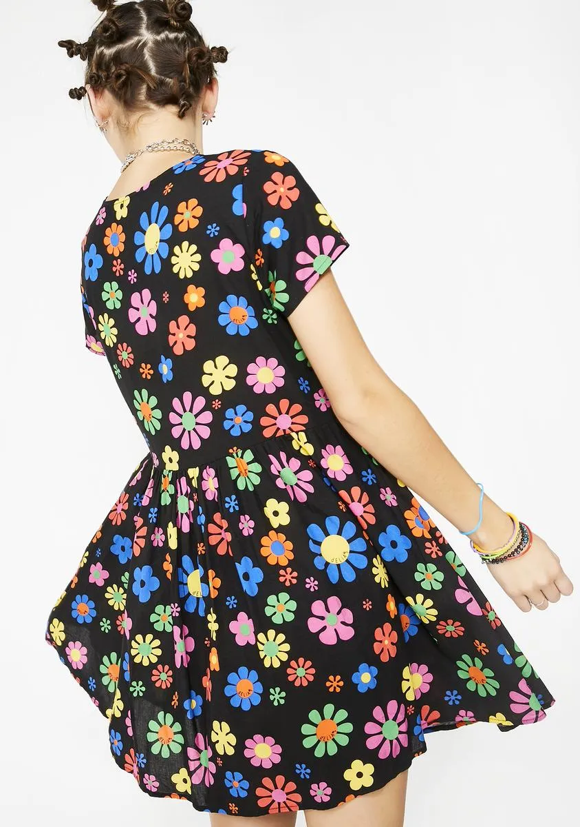 Flower Power Babydoll Dress