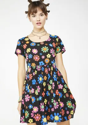 Flower Power Babydoll Dress