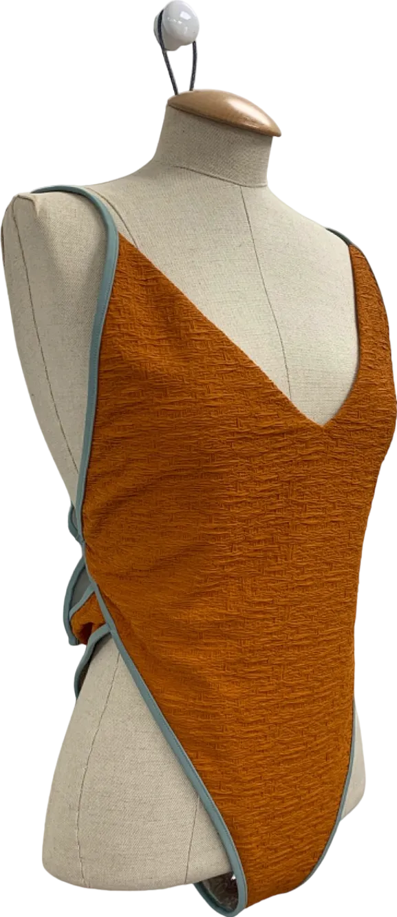 Free People Burnt Orange Amber Swimsuit UK XL