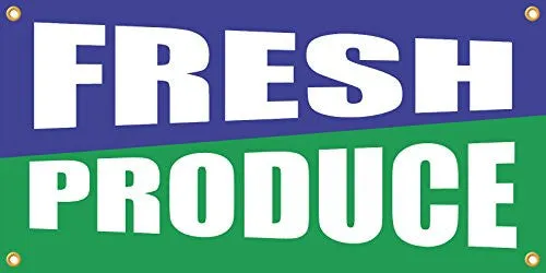 Fresh Produce 2ftx4ft Vinyl Retail Banner Sign