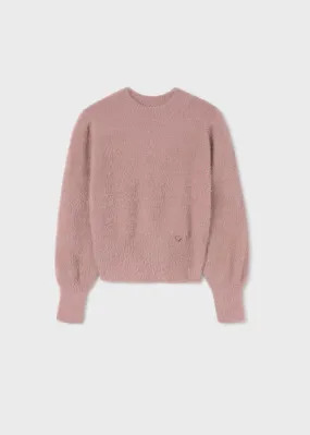 Girl Faux Fur Sweater - Pink