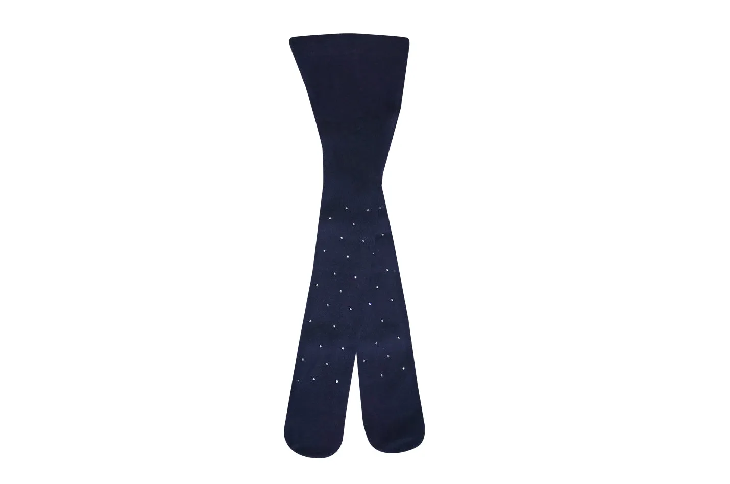 Girl's Cotton Tights - with Diamonds - Navy Blue