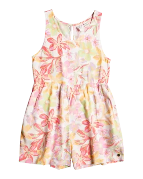 Girls In The Mountain Romper in Snow White Bayside Blooms