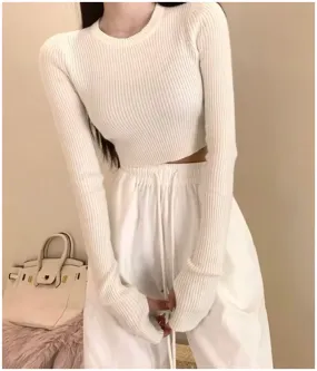 Girl's Knitted Long-sleeve Top