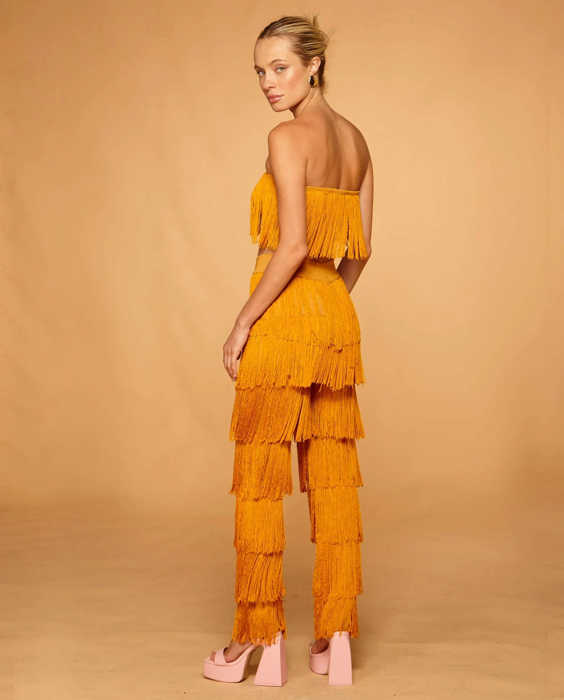 Gold Moroccan Fringes Top