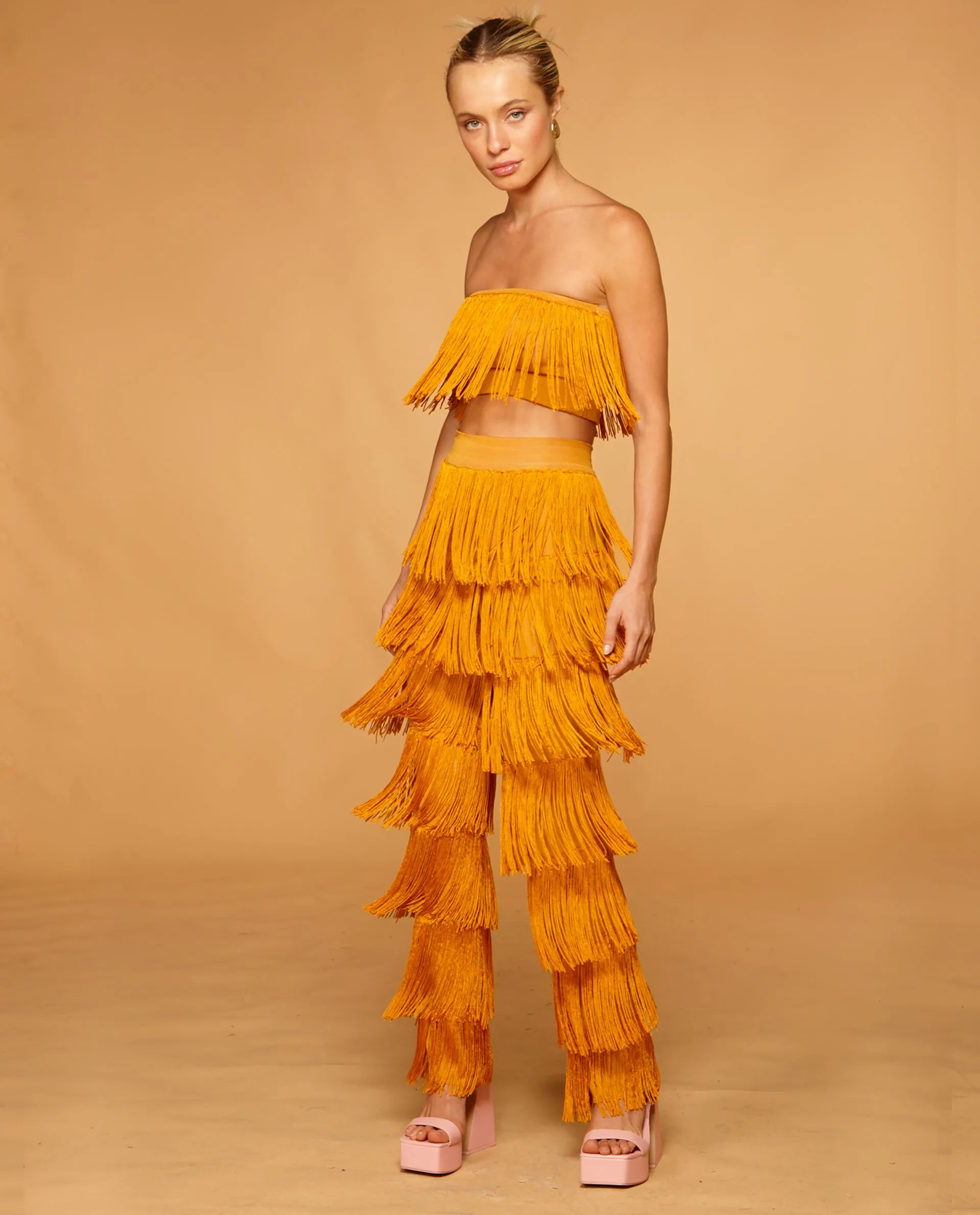 Gold Moroccan Fringes Top