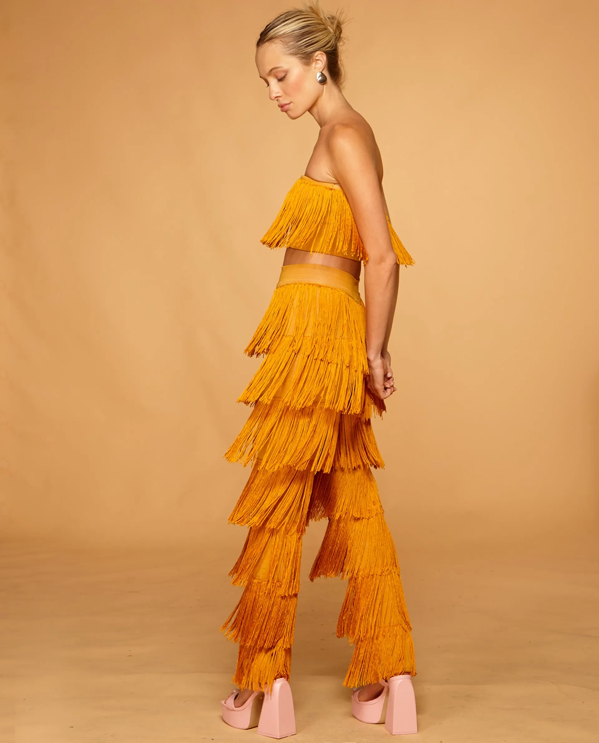 Gold Moroccan Fringes Top