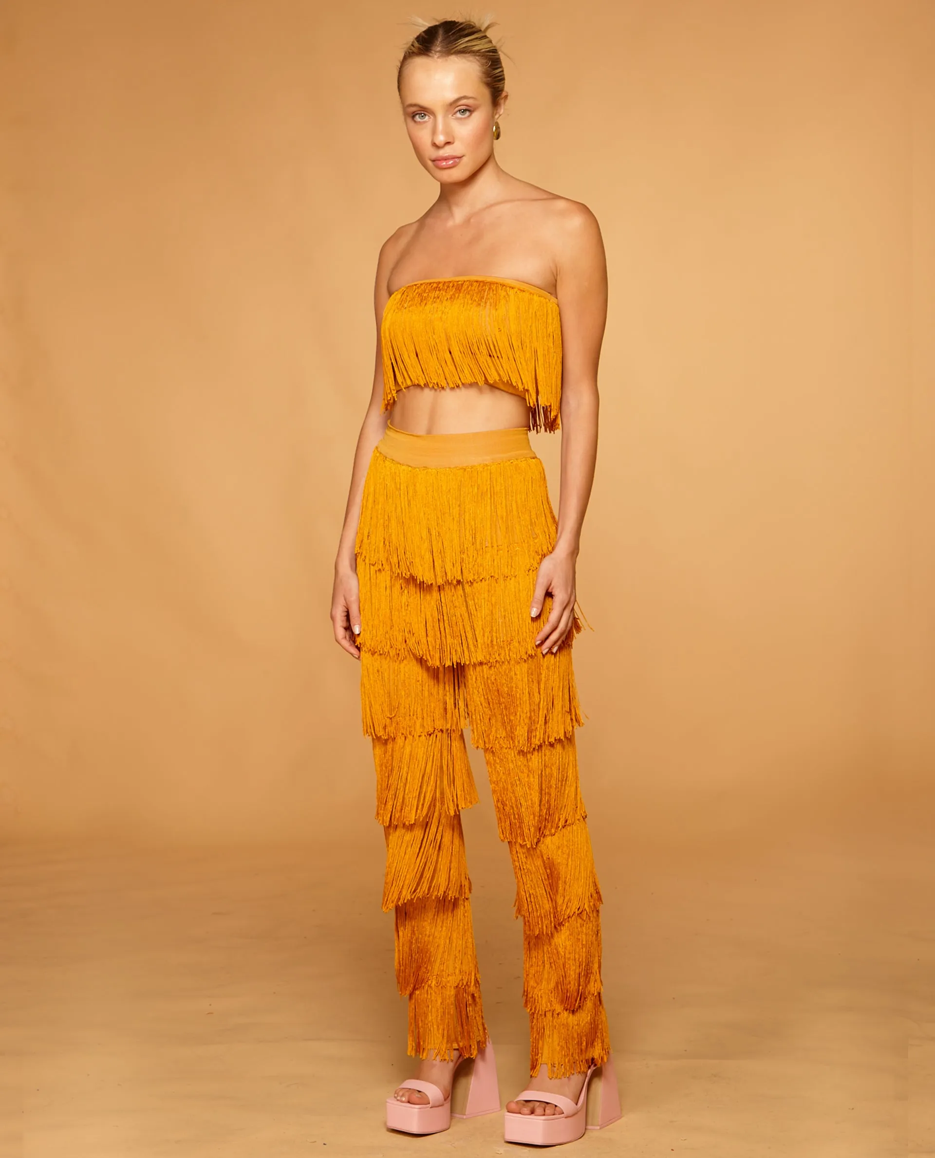 Gold Moroccan Fringes Top