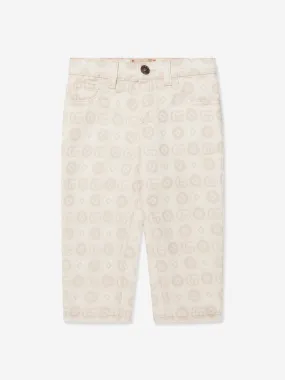 Gucci Baby GG Logo Jeans in Ivory