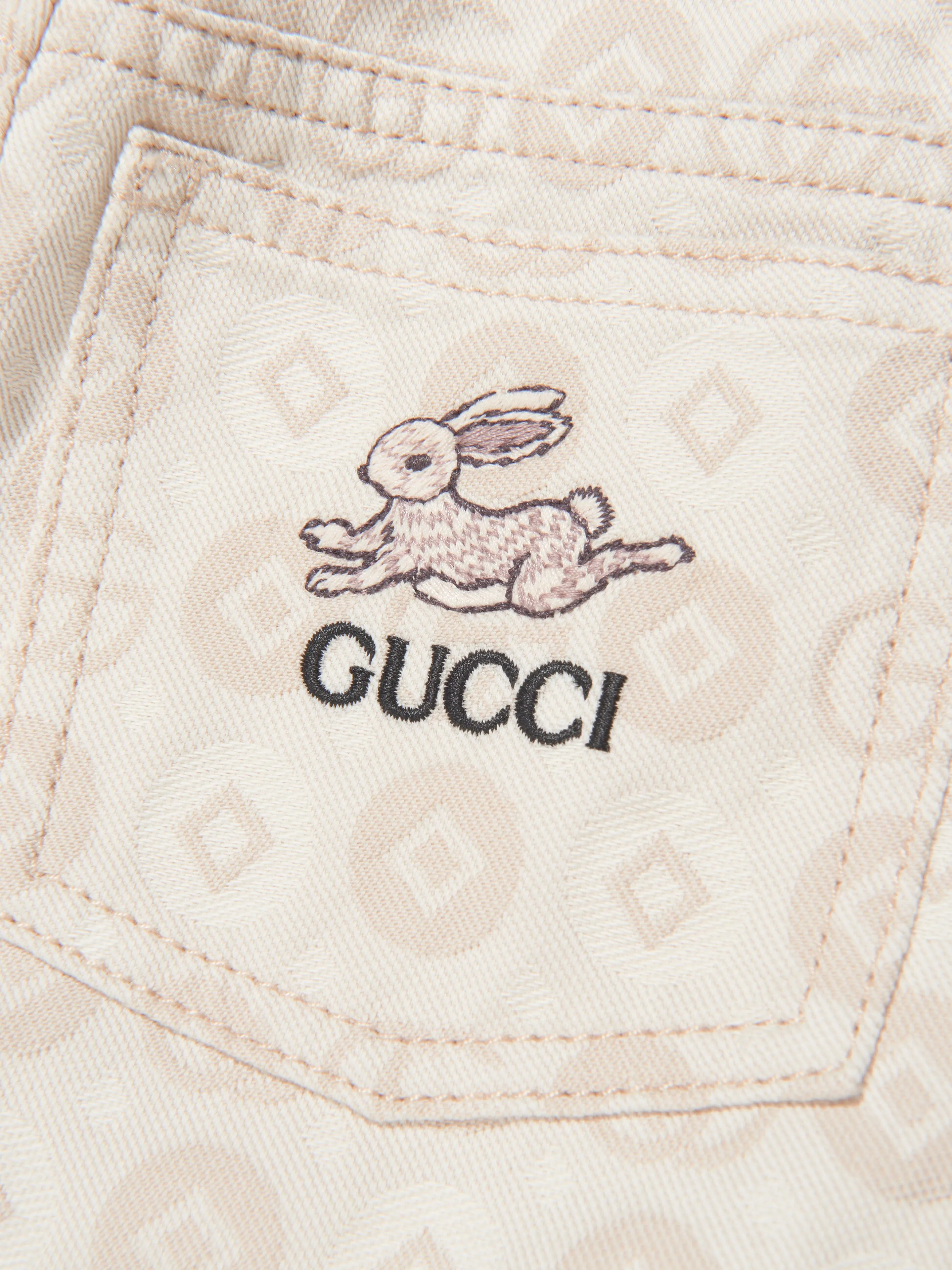 Gucci Baby GG Logo Jeans in Ivory