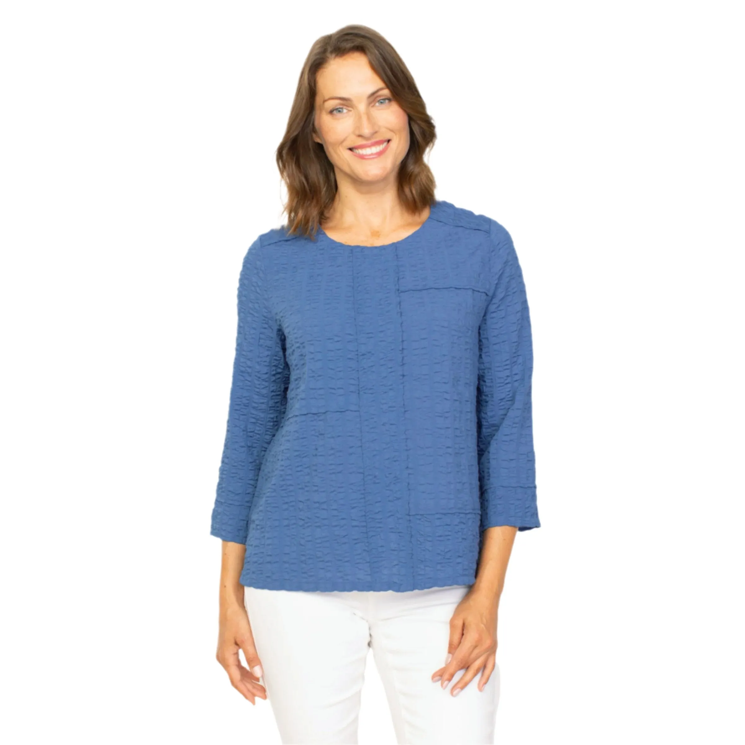 Habitat Pucker Weave Solid Seam Pullover - 23711