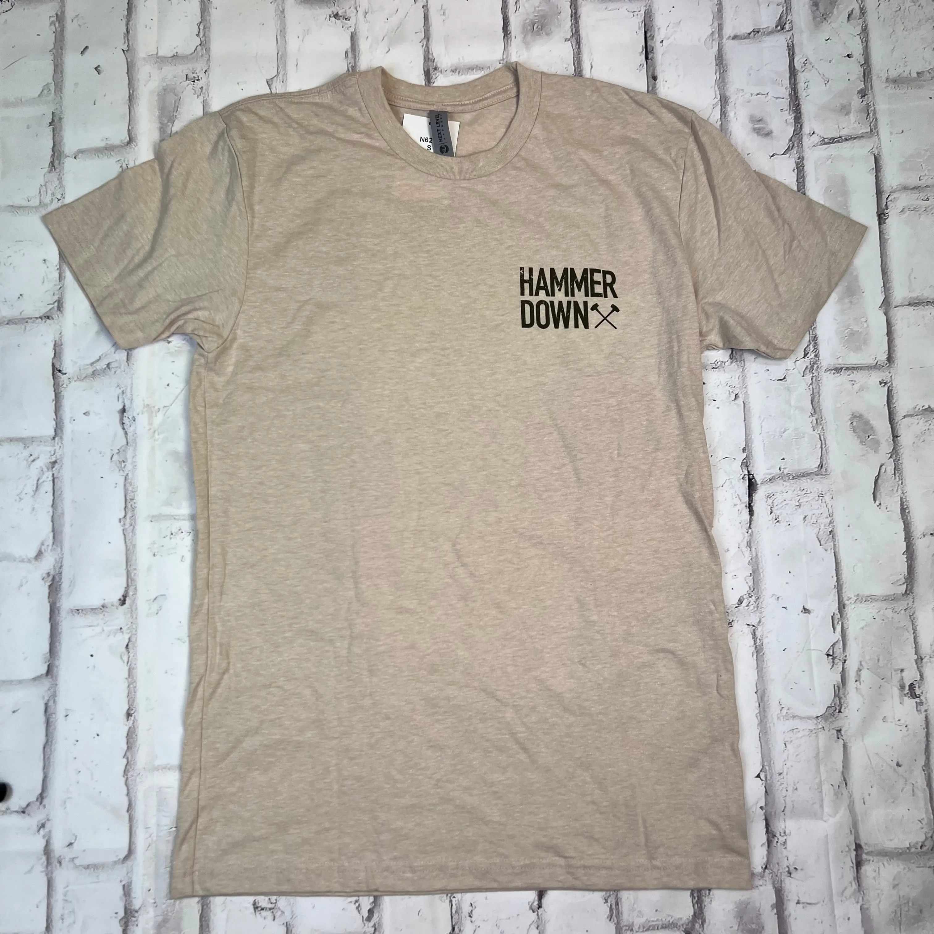 Hammer Down "Wallpaper Bass" Short Sleeve T-shirt - Sand Beige