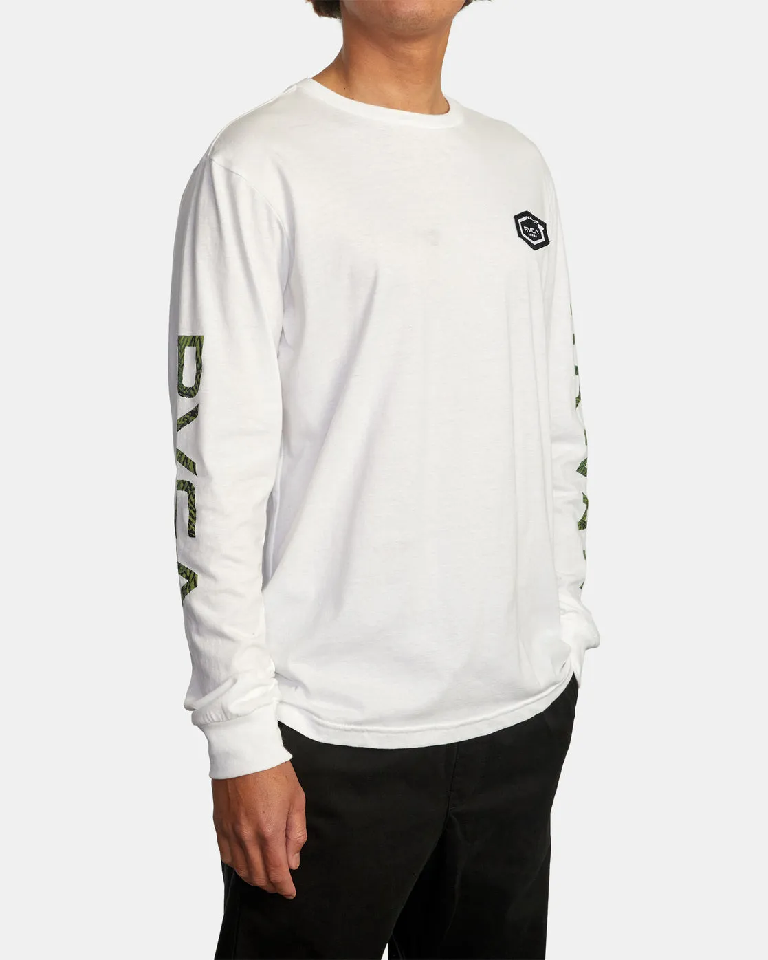 Hawaii Hex Long Sleeve Tee - White