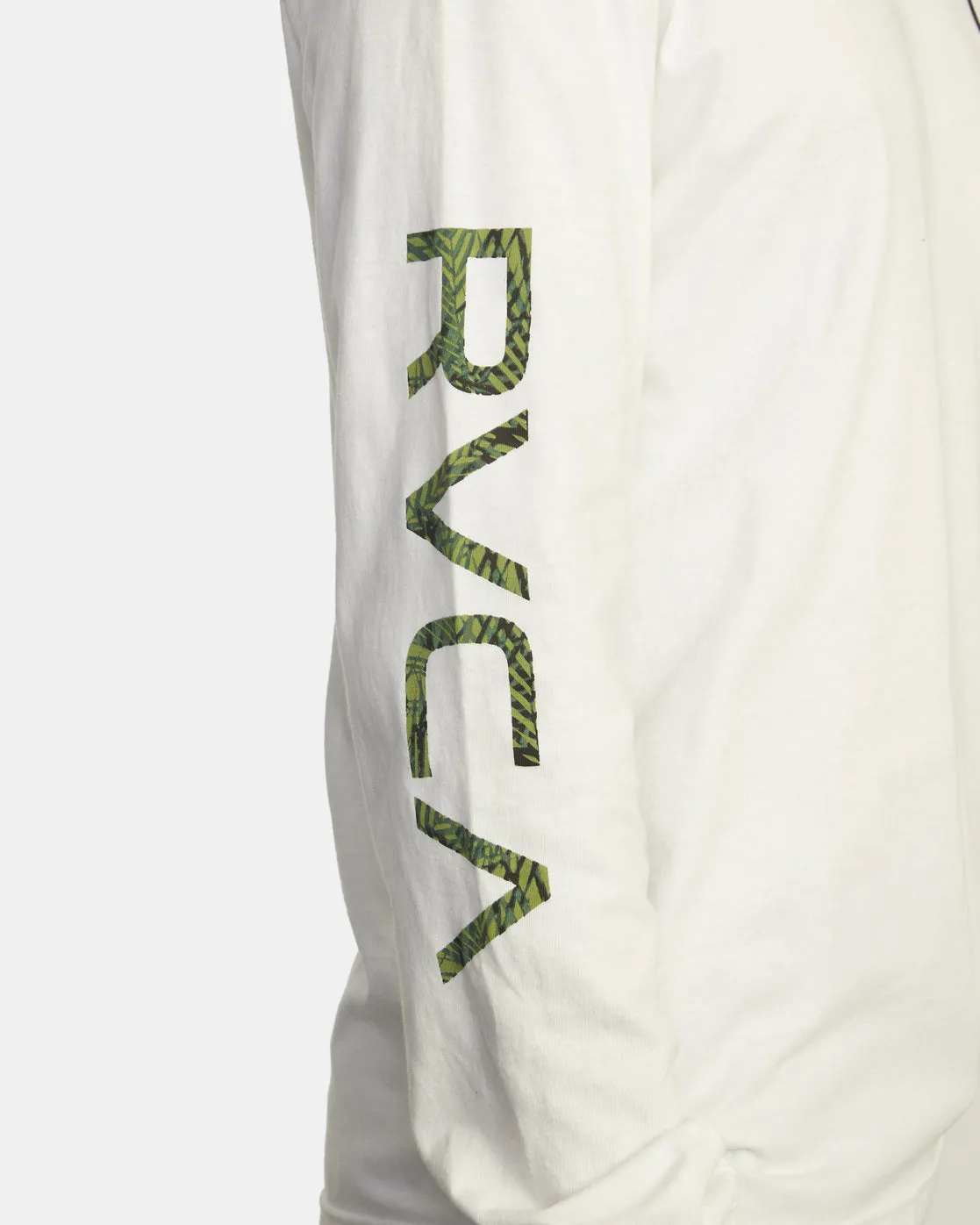 Hawaii Hex Long Sleeve Tee - White