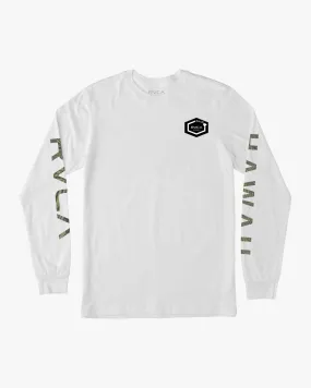 Hawaii Hex Long Sleeve Tee - White