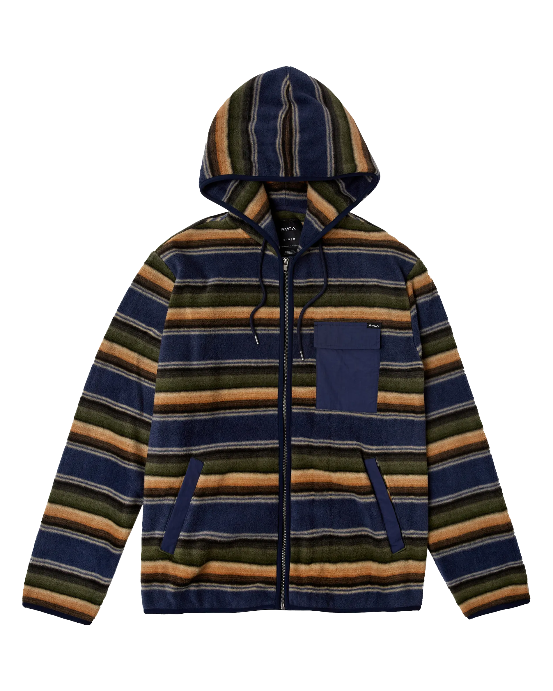 Hawthorne Hooded Zip Fleece Jacket in Moody Blue