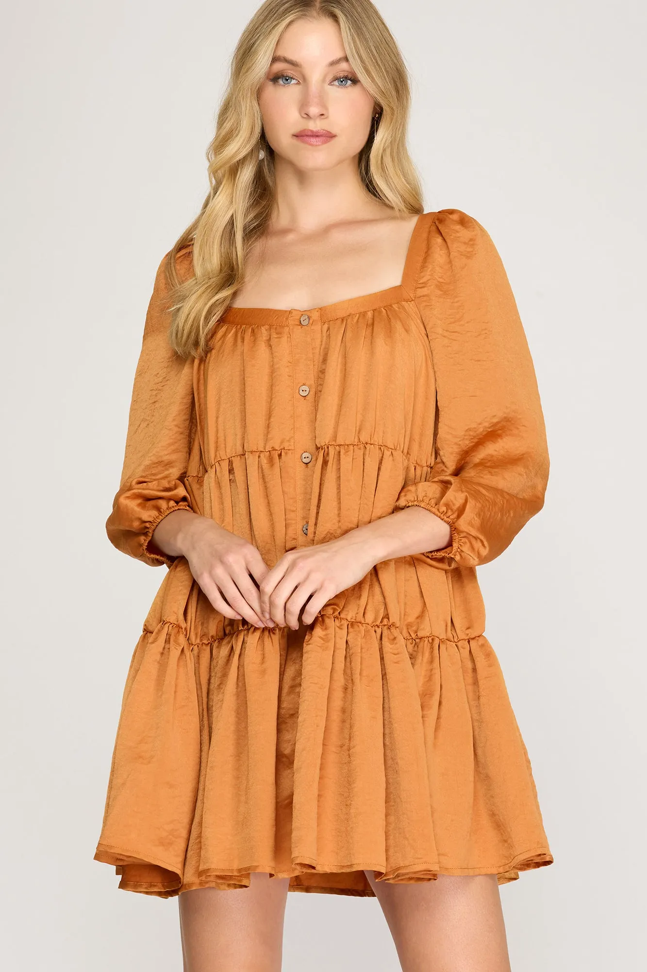 Hello Pumpkin Satin Dress