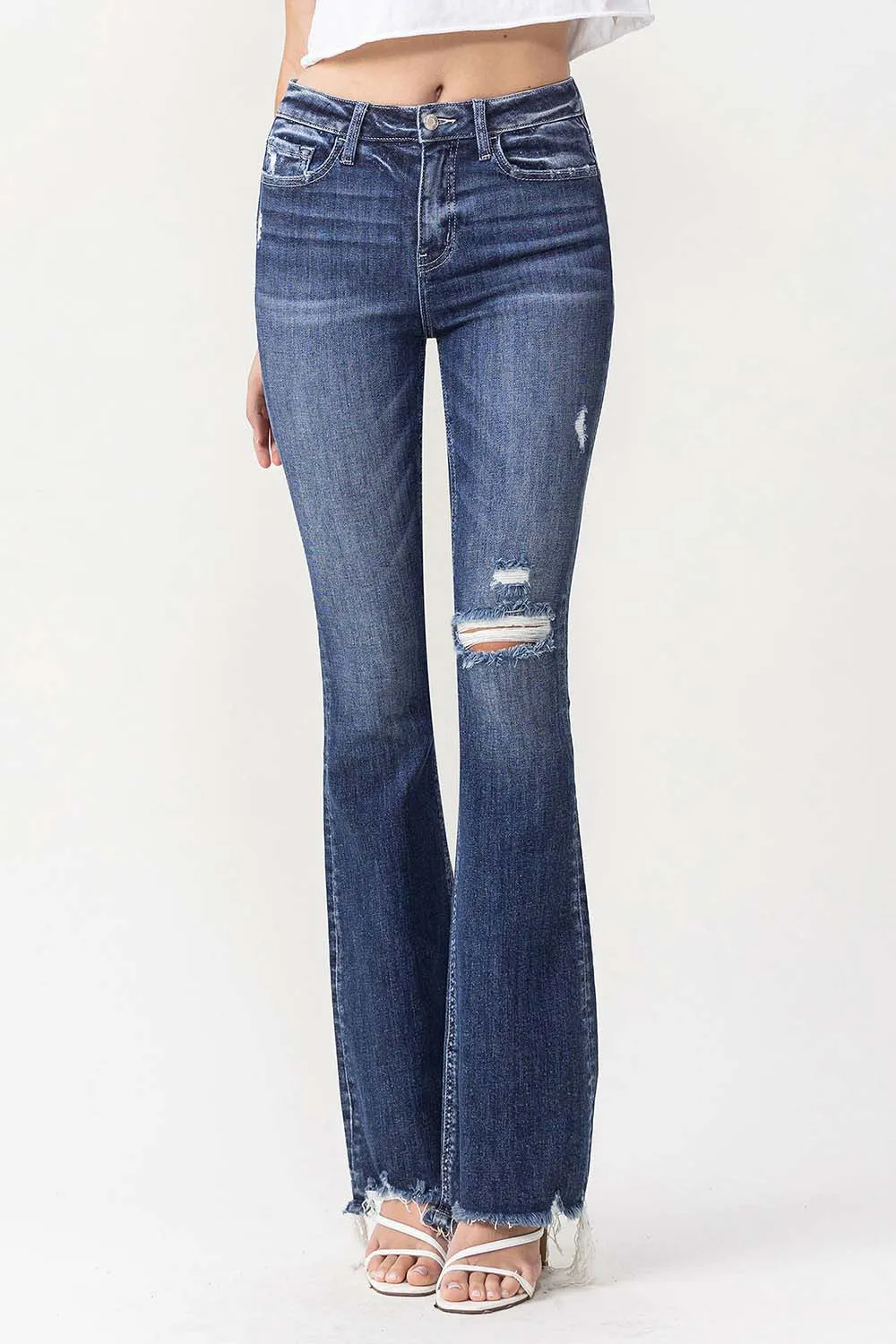 High Rise Stretch Flare Jeans for Women Lovervet by Vervet for Bourbon Cowgirl