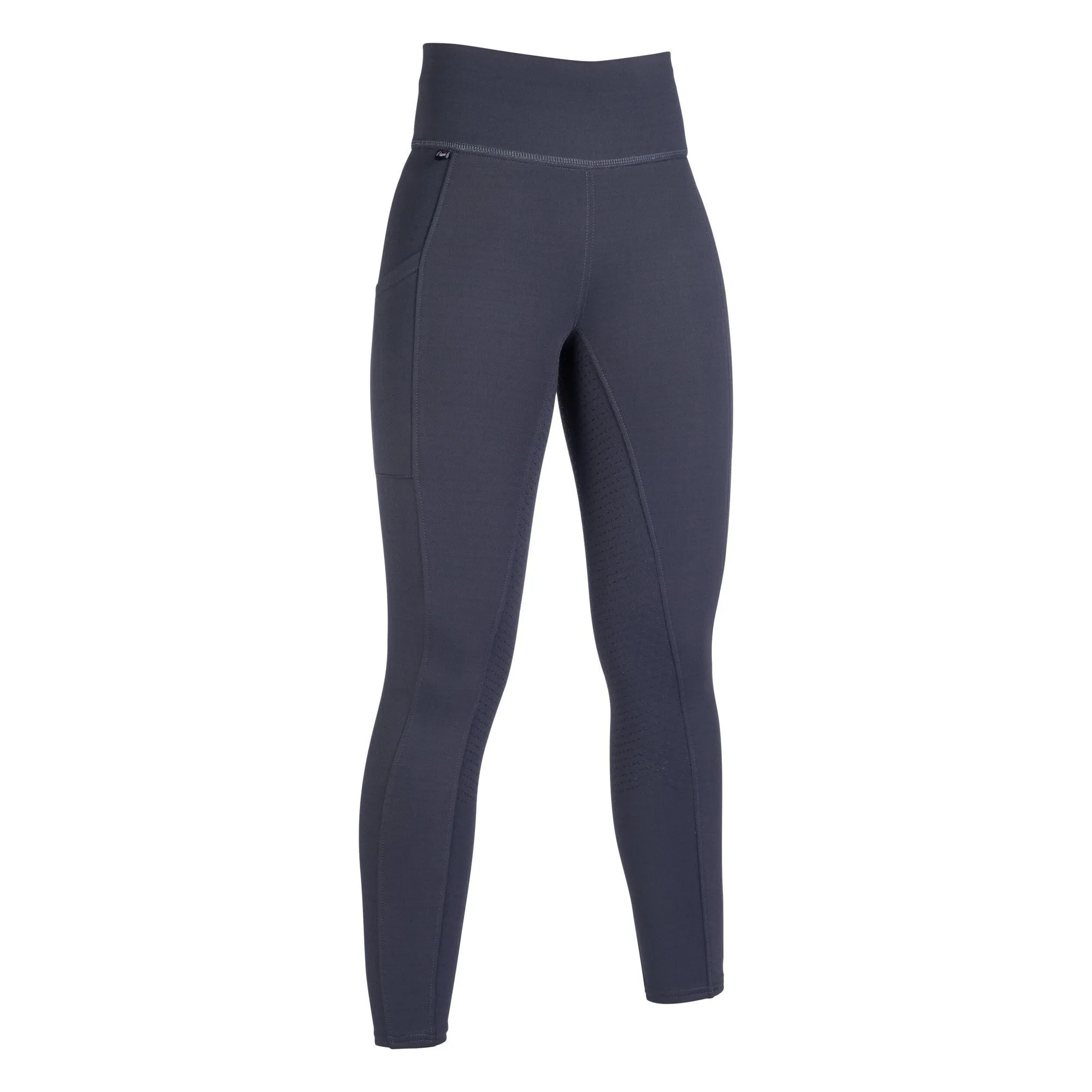 Hkm Ladies Cosy Full Seat Riding Leggings- Deep Grey