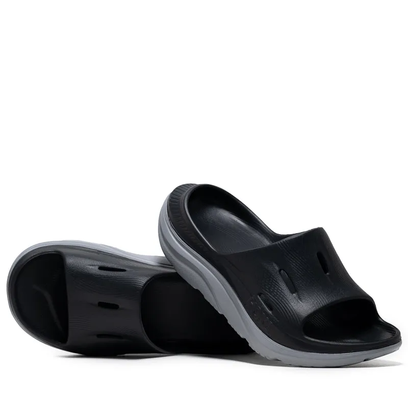 Hoka Ora Recovery Slide - Black/Stelar Grey