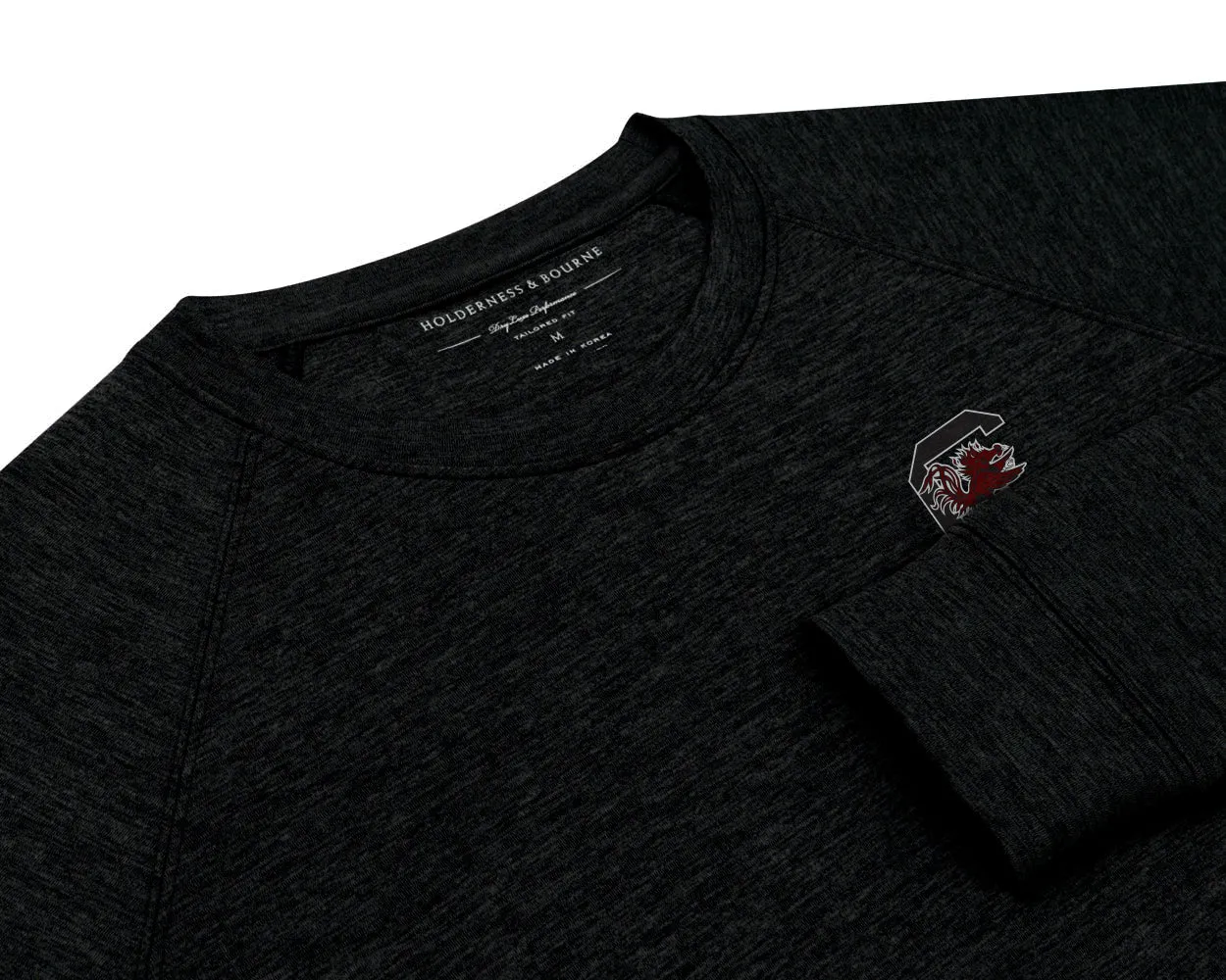 Holderness and Bourne Gamecock Crewneck Pullover: Black with Block C