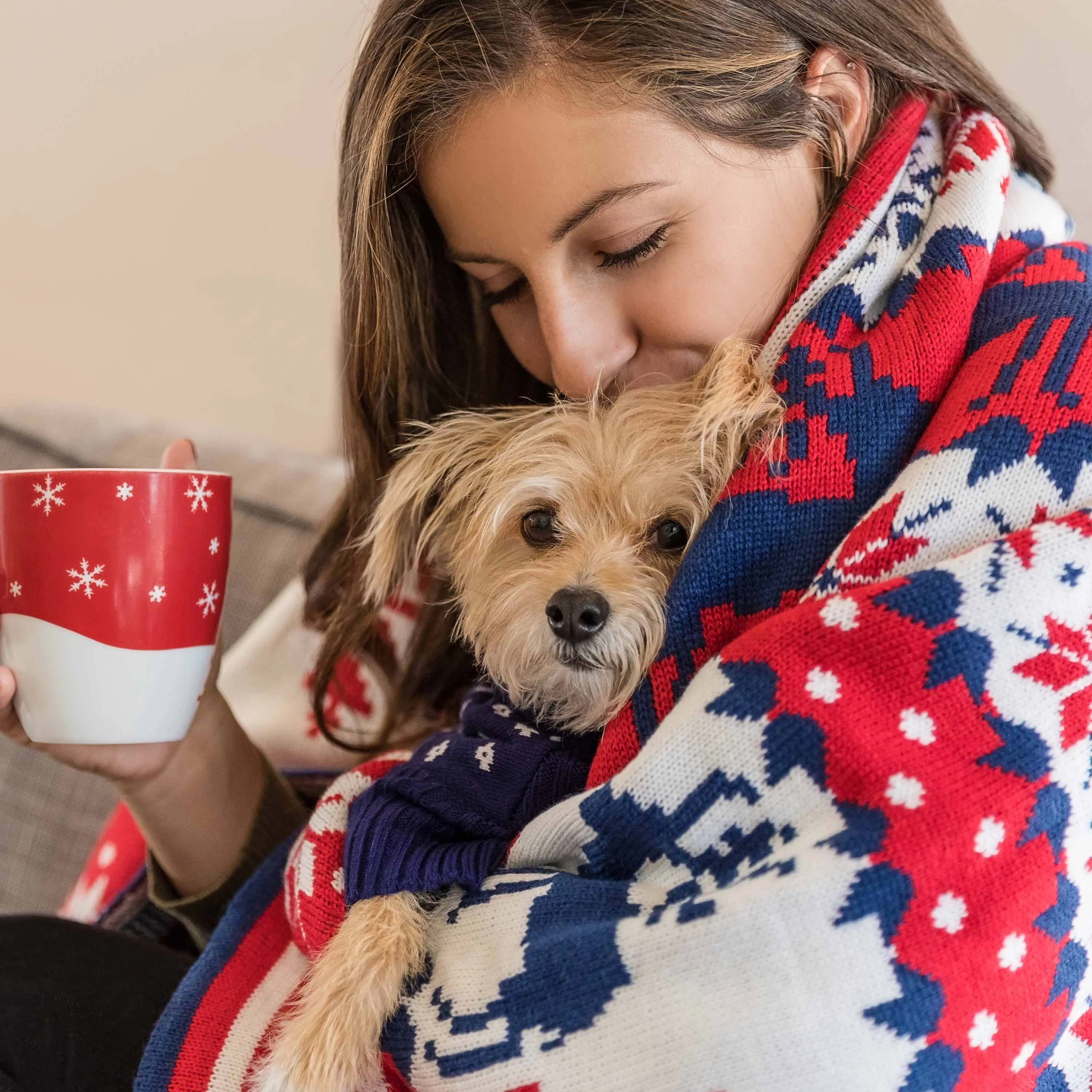 Holiday Family Matching Sweater in Tango Red