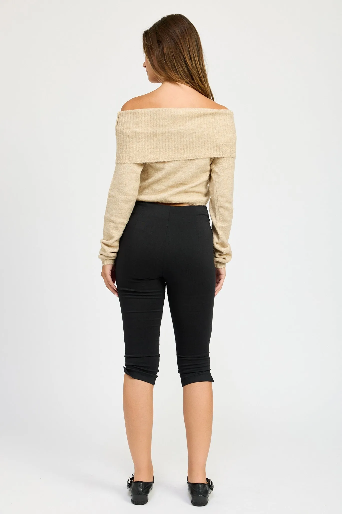 Honeycomb Off The Shoulder Sweater