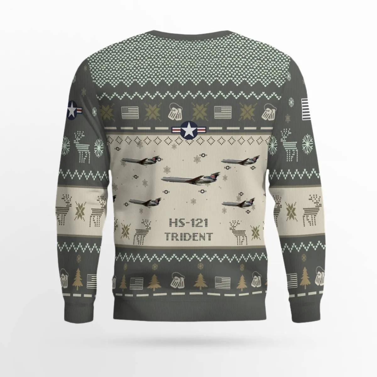 HS-121 Trident HS121 Aircraft Ugly Sweater, Ugly Sweater Christmas Shirt for Men Dad Veteran