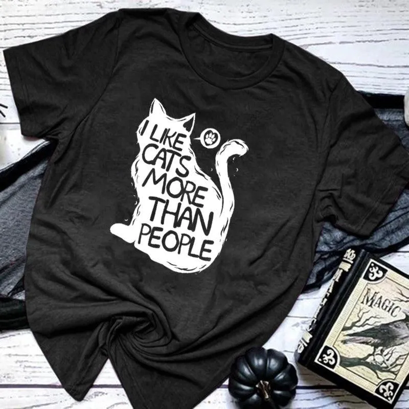 I LIKE CATS MORE TEE