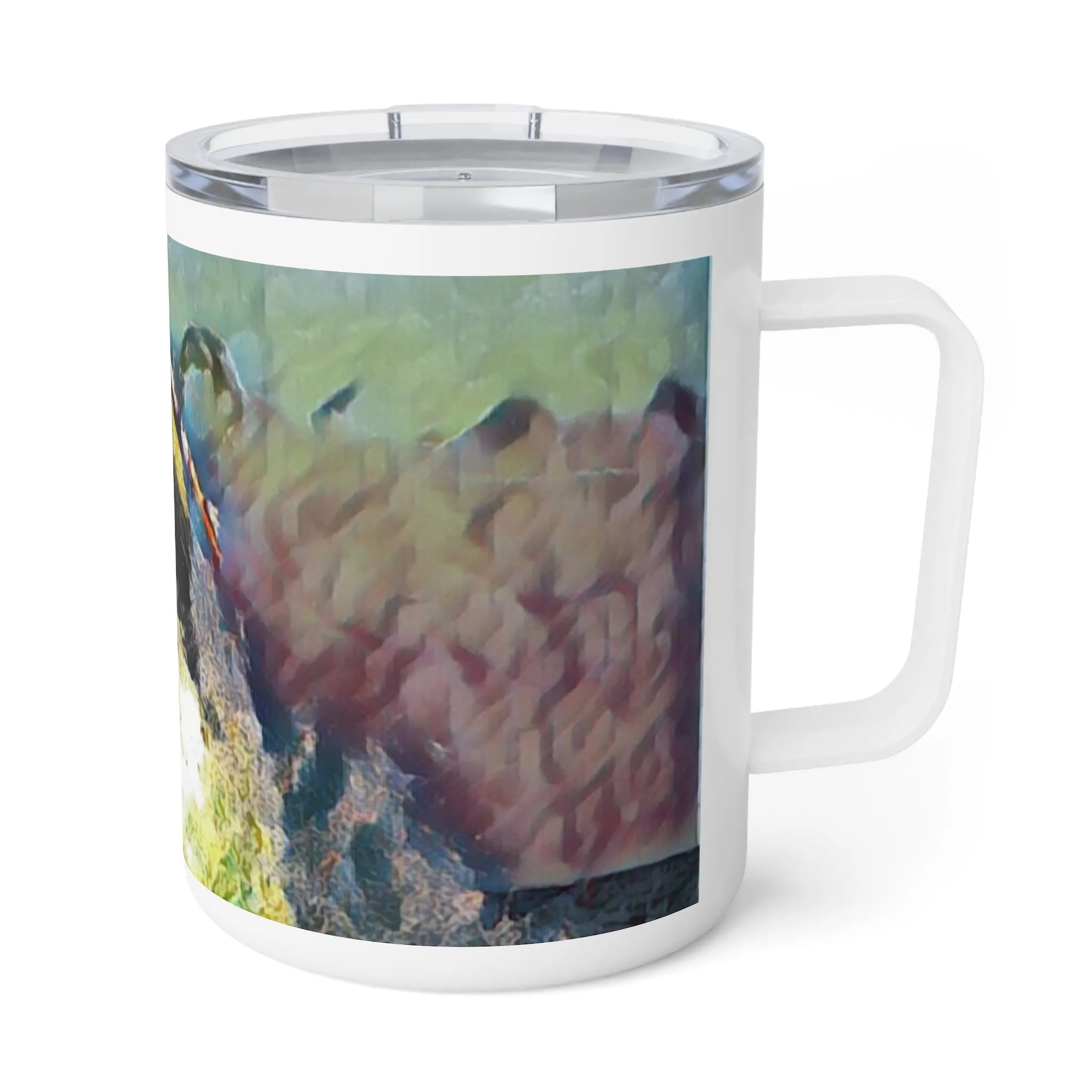 Insulated Coffee Mug, 10oz ... An Extraordinary Humpback Breach ... 'With Explosive Energy' ... Family Archives (KPH) ... Circa: 21st Century. Maui, HI ... Original Works ...