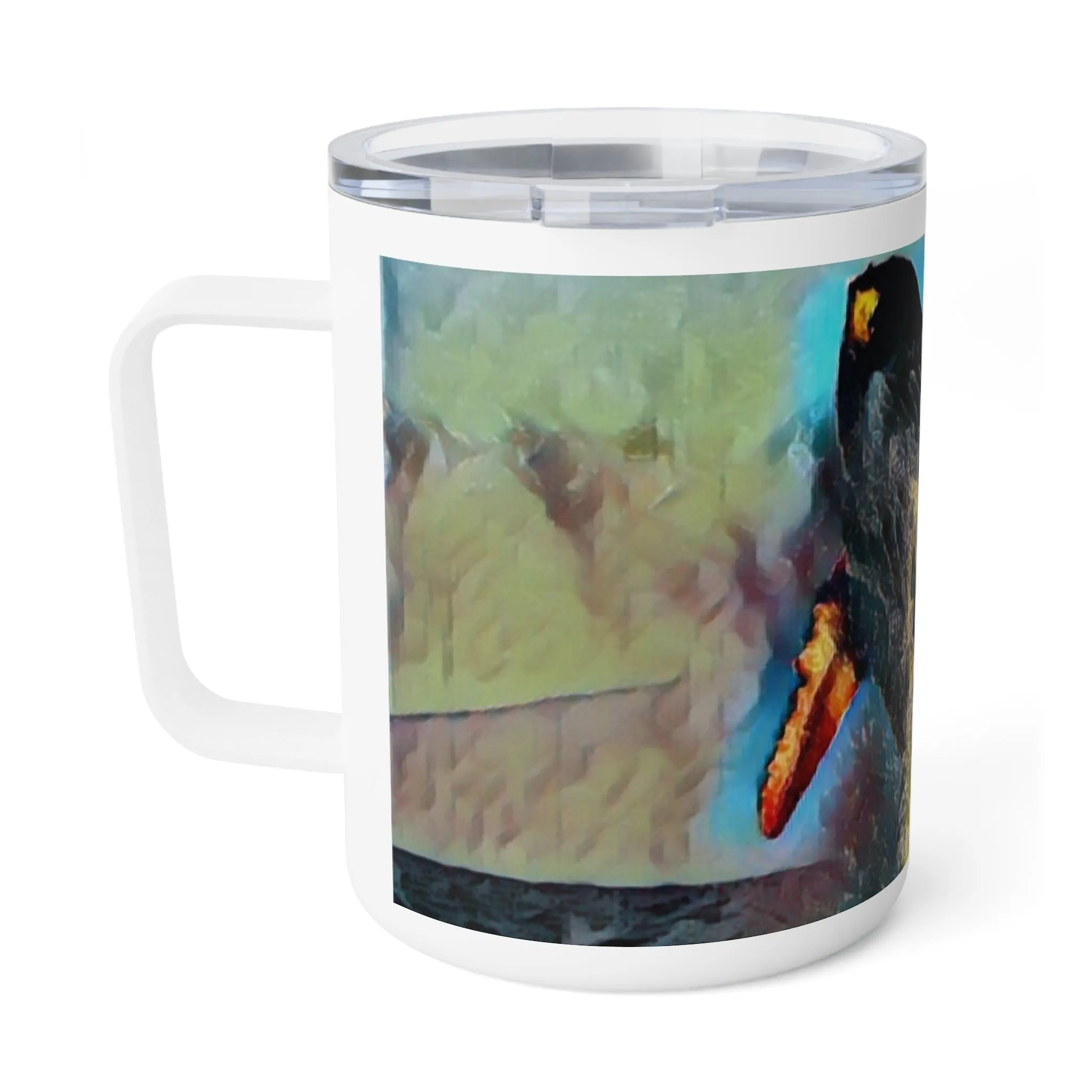 Insulated Coffee Mug, 10oz ... An Extraordinary Humpback Breach ... 'With Explosive Energy' ... Family Archives (KPH) ... Circa: 21st Century. Maui, HI ... Original Works ...