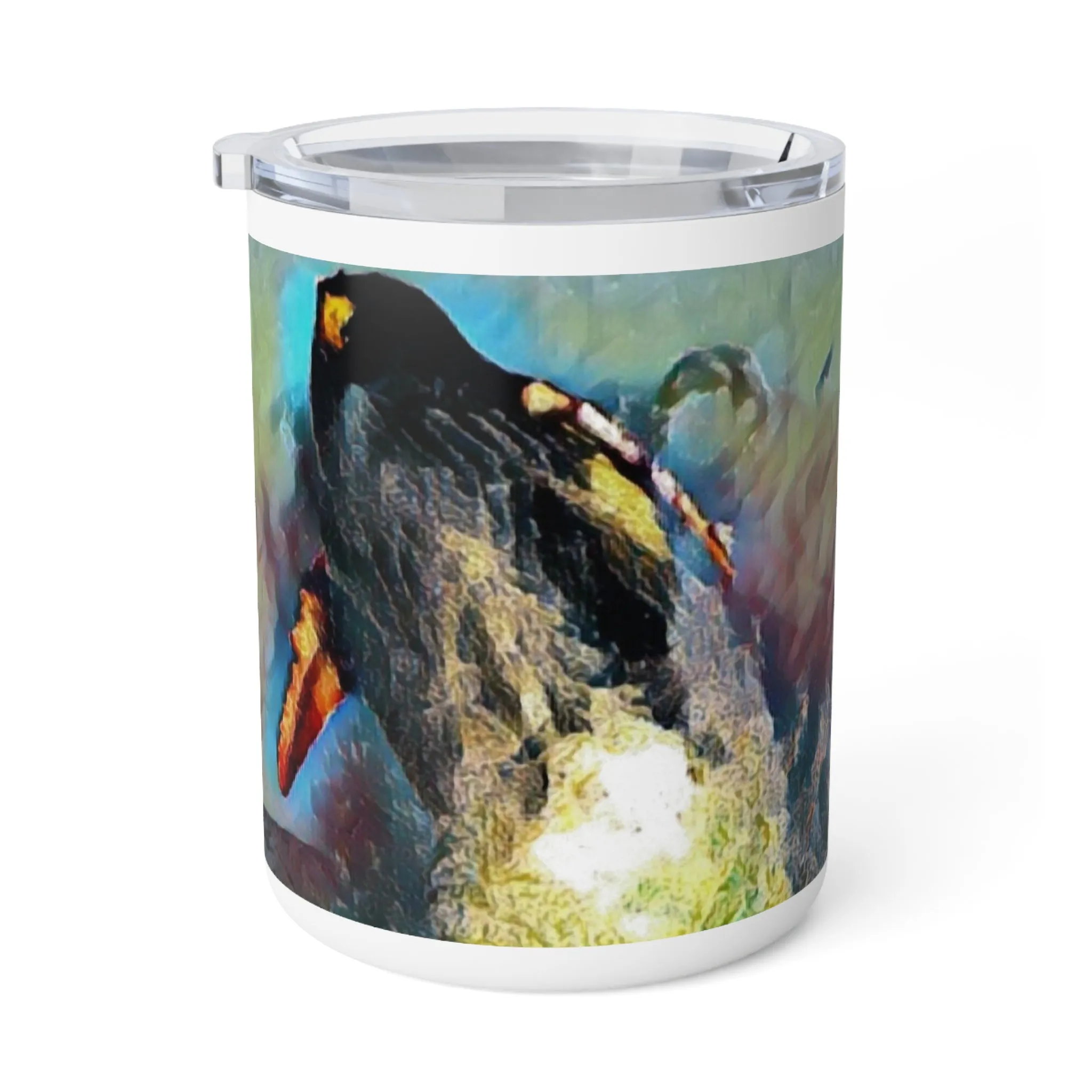 Insulated Coffee Mug, 10oz ... An Extraordinary Humpback Breach ... 'With Explosive Energy' ... Family Archives (KPH) ... Circa: 21st Century. Maui, HI ... Original Works ...