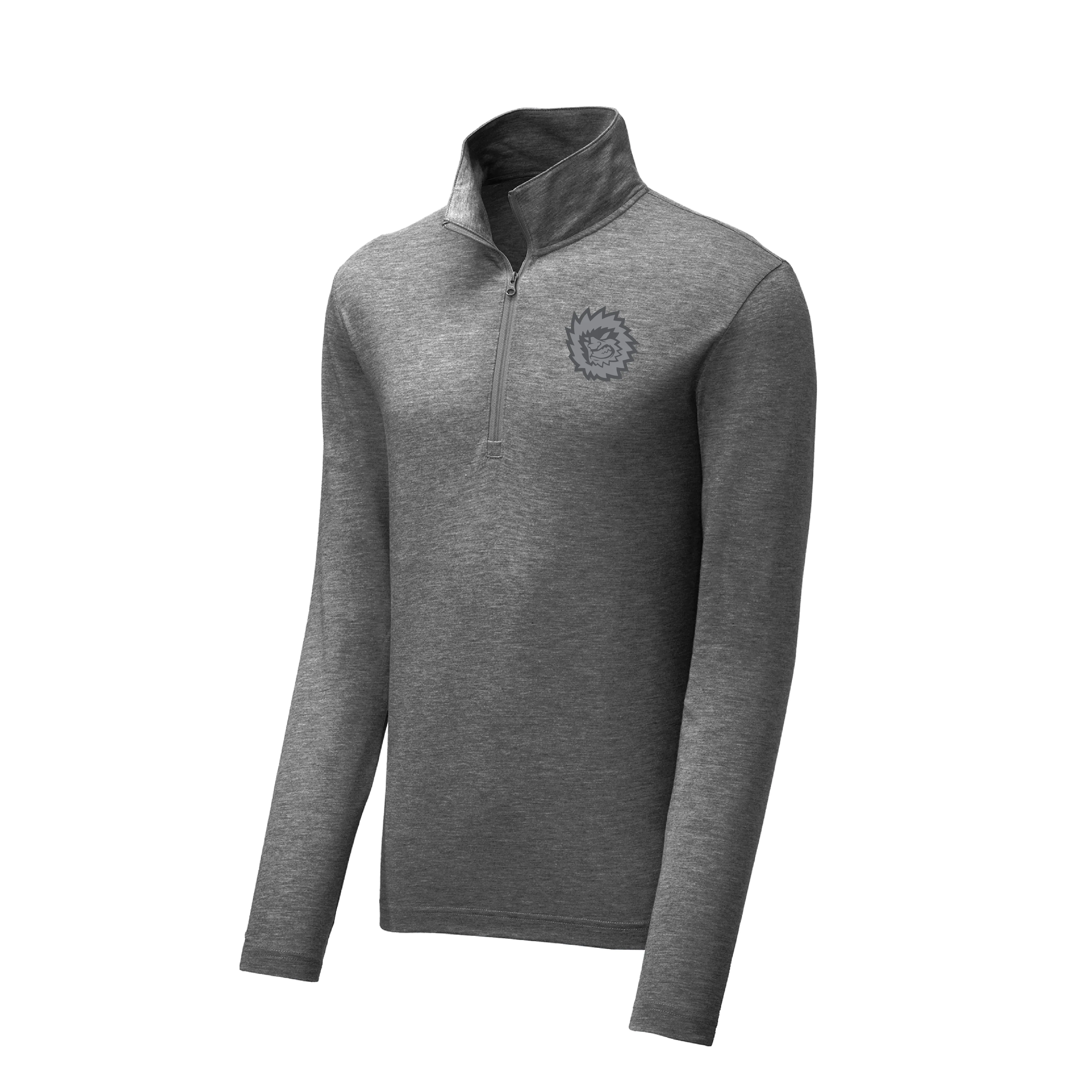 Jacksonville Icemen Dark Grey Heather Sport-Tek Tri-Blend Wicking 1/4-Zip Pullover