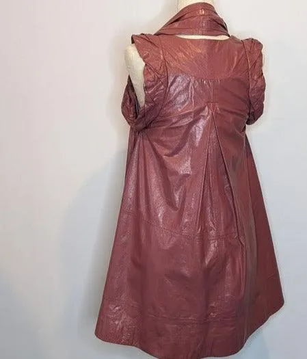 Japanese Pink Leather Babydoll Dress